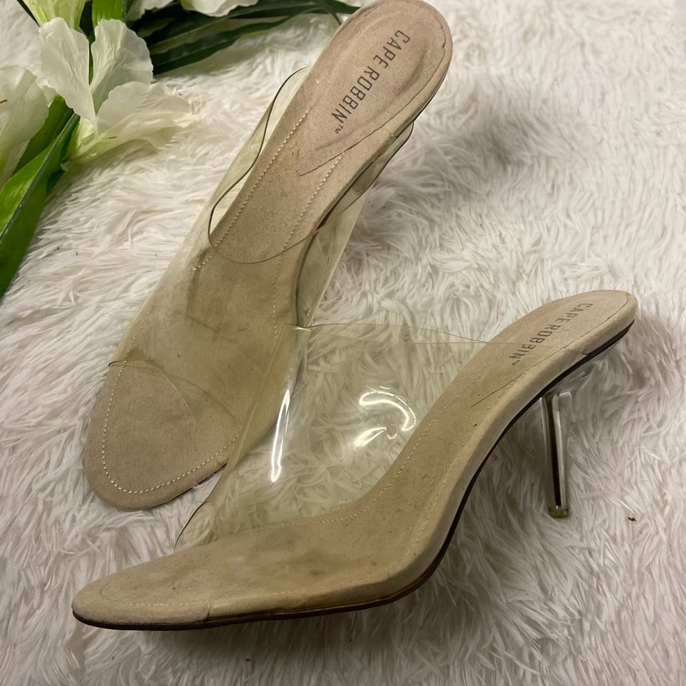 Clear heels  nude insole
